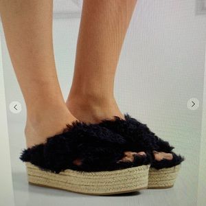 Miu miu shearling  Espadrilles sandals